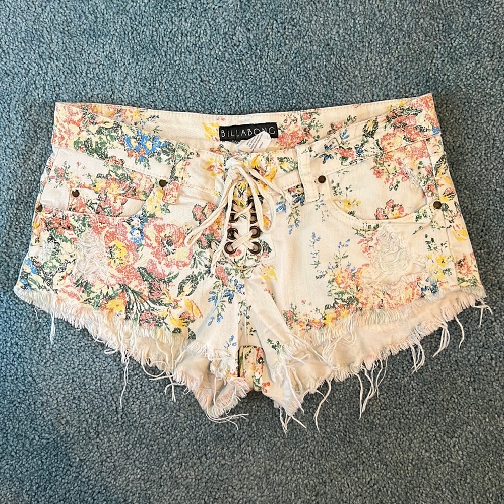 Billabong Floral Jean Shorts